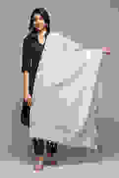 Off White Cotton Blend Dupatta image number 0