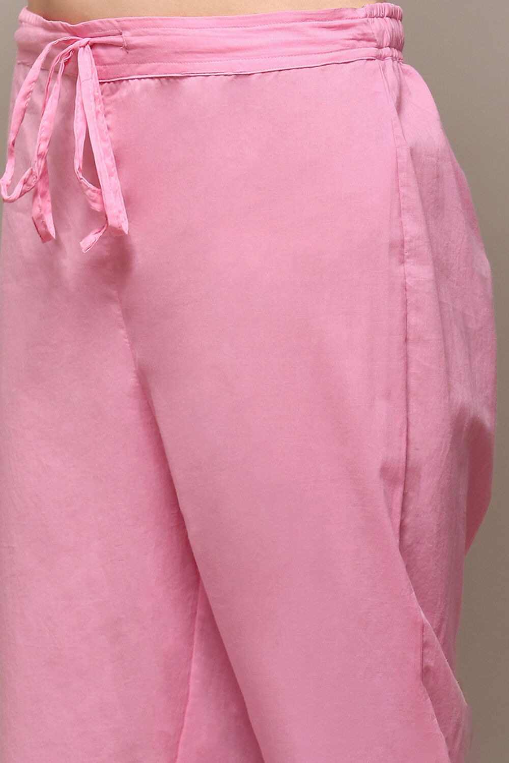 Powder Blue Cambric Narrow Kurta Pant Suit Set image number 2