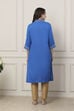 Blue Viscose Rayon Straight Kurta image number 3