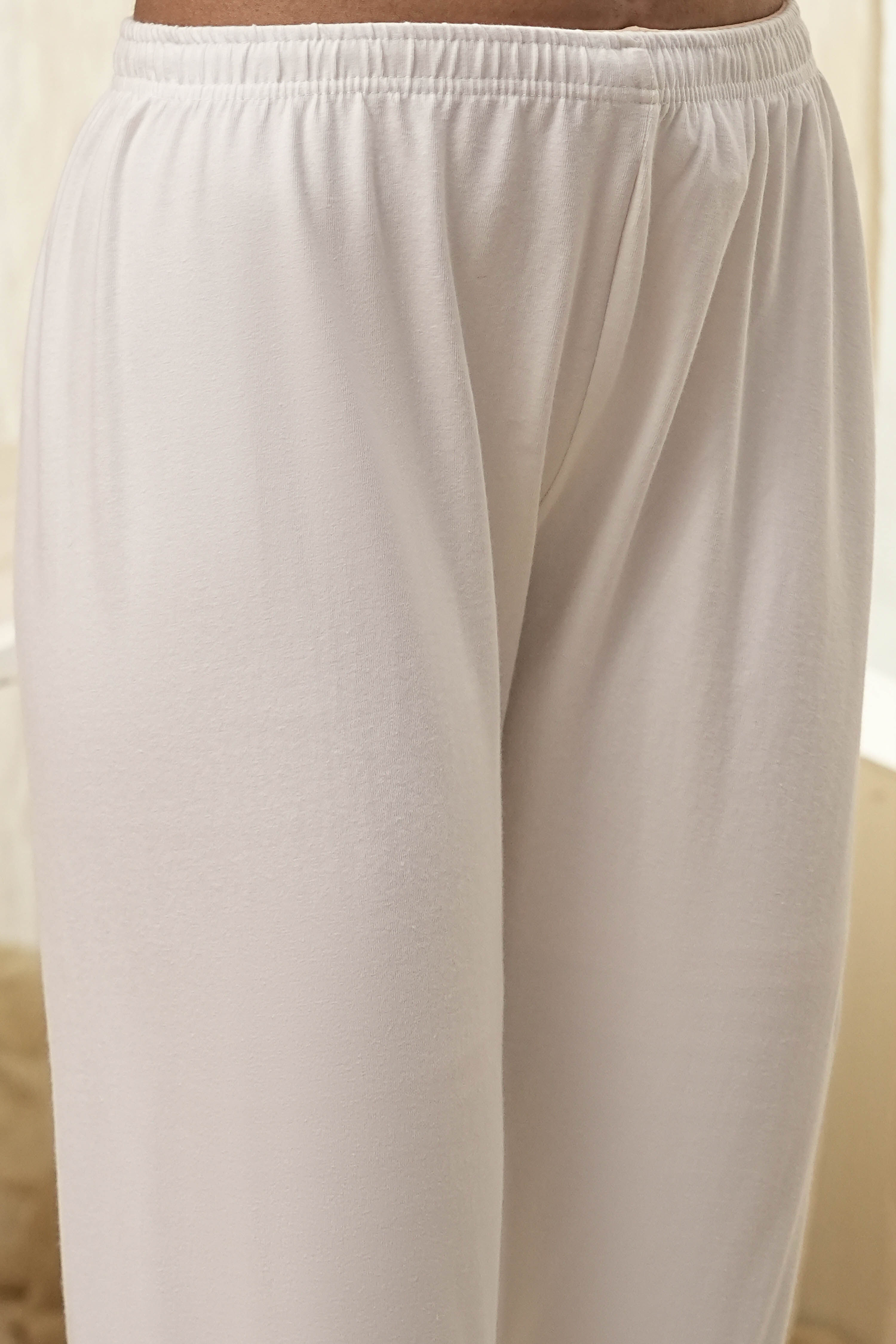 Off-White and Pink Cotton Floral Tiered Suit Set image number 2