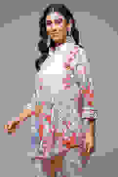 Ecru Rayon Printed Shirt image number 3