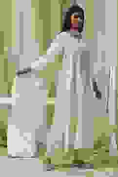 Off-White Modal Chikankari Straight Suit Set image number 5