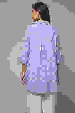 Powder Blue Cotton Printed Shirt image number 2