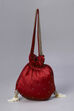 Maroon Fabric Potli Bag image number 2