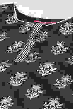 Black Cotton Straight Printed Kurta Patiala Salwar Suit Set image number 1