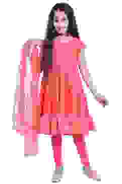 Coral Cotton Anarkali Suit image number 0