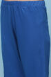 Blue Cotton Straight Solid Kurta Set image number 2