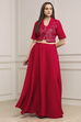 Fuchsia Viscose Rayon Kalidar Lehenga Set image number 6