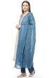Blue Cotton Blend Hand Embroidered Unstitched Suit Set image number 5