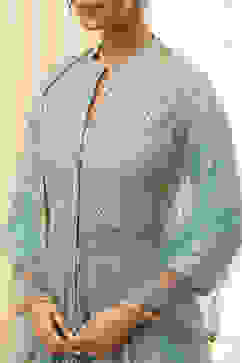 Blue Embroidered Anarkali Lehenga Set image number 1