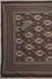 Brown Cotton Printed Embroidered Unstitched Suit Set image number 3