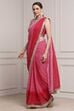 Pink Cotton Blend Printed Saree image number 3