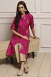 Fuchsia Rayon Asymmetric Kurta image number 5