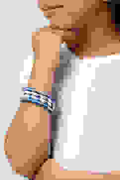 Blue White Kids Bangles image number 3