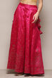 Fuchsia Metallic Design Flared Skirt image number 5