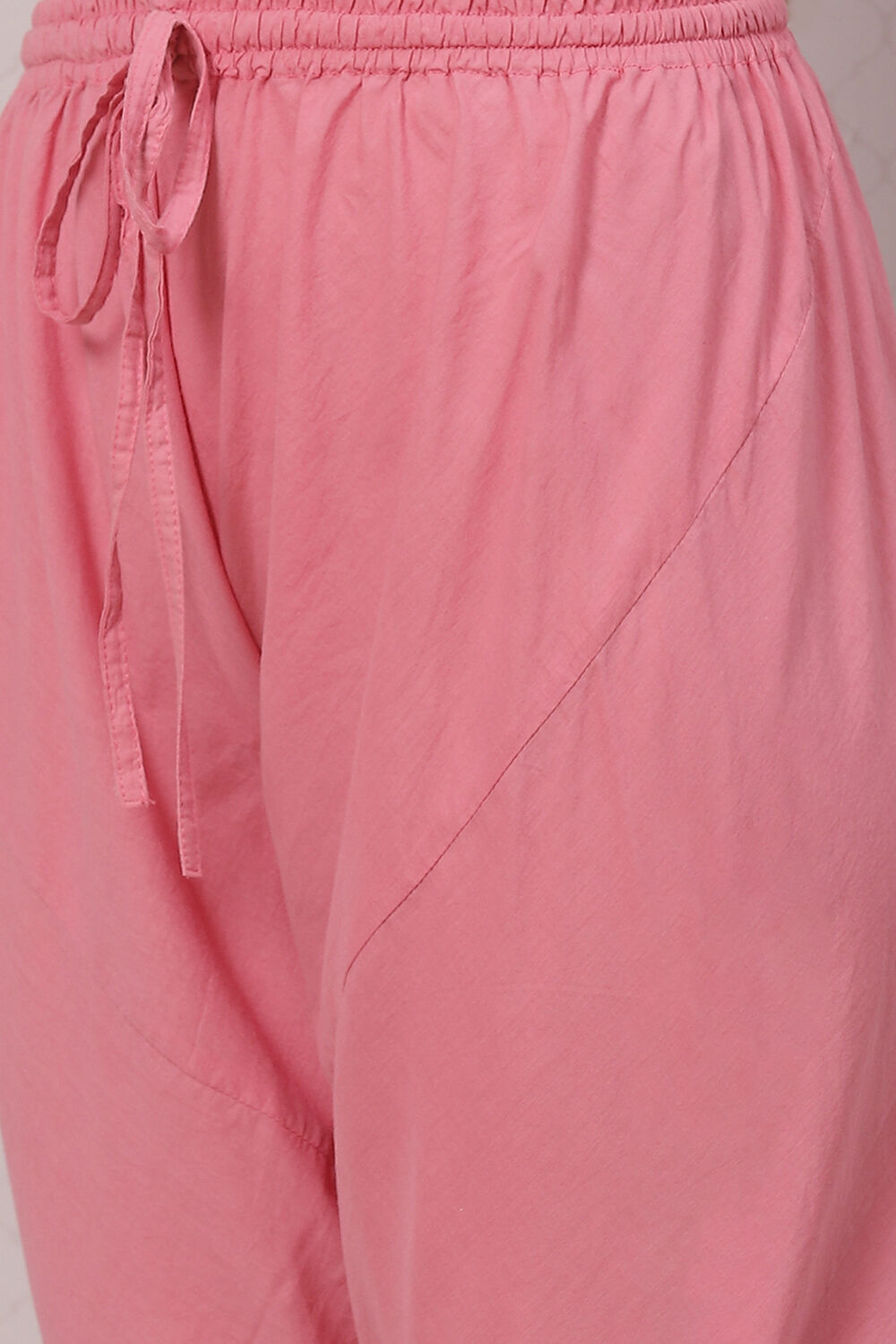 Turquoise Cotton Anarkali Kurta Churidar Suit Set image number 3