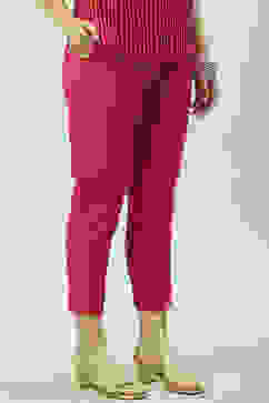 Fuschia Viscose Narrow Pant image number 3