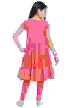 Coral Cotton Anarkali Suit image number 4