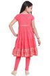 Coral Cotton Anarkali Suit image number 4