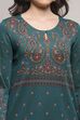 Ivory Printed Straight Winter Suit Set image number 1