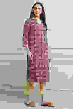 Maroon Viscose Rayon Straight Kurta Pants Set image number 5