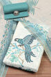 Blue Linen Unstitched Suit Set image number 0