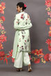 Off White Cotton Blend Straight Kurta Suit Set image number 5