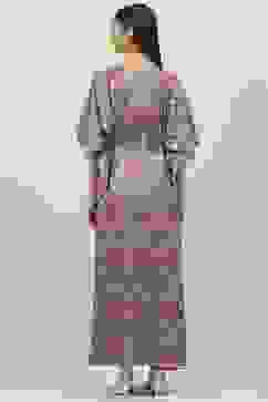 Grey Poly Viscose Printed Nightwear image number 4