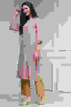 Nude-Toned Metallic Pattern Straight Kurta image number 2