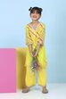 Yellow Cotton Striped Straight Suit Set