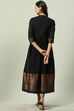 Maroon Yarn-Dyed Flared Kurta image number 3