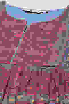 Marine Blue Cotton Tiered Printed Dress image number 1