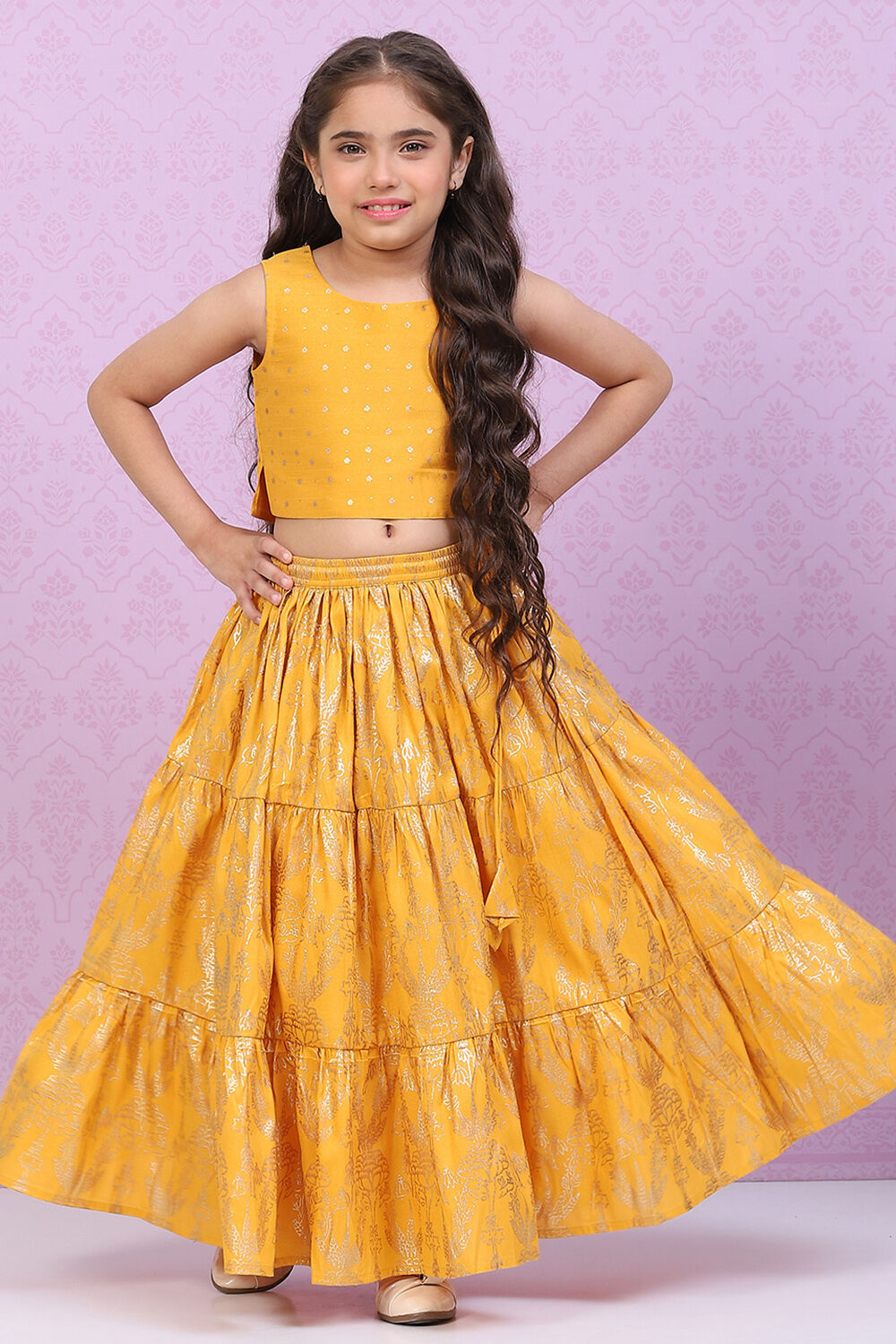 Blue Art Silk Lehenga Set image number 0