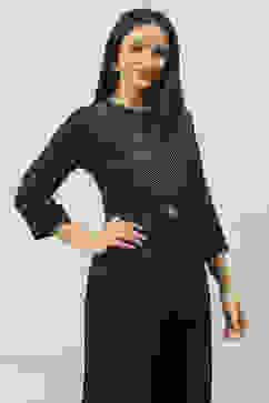 Black Rayon Printed Kurti image number 3