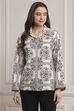 Black Cotton Printed Straight Shirt image number 0