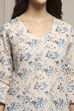 Cream Cotton Kurta image number 1