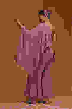 Rose Pink Georgette Heavy Beaded Embroidery Jumpsuit image number 3