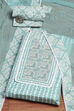 Grey Cotton Printed Unstitched Suit Set image number 0
