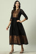 Maroon Yarn-Dyed Flared Kurta image number 0