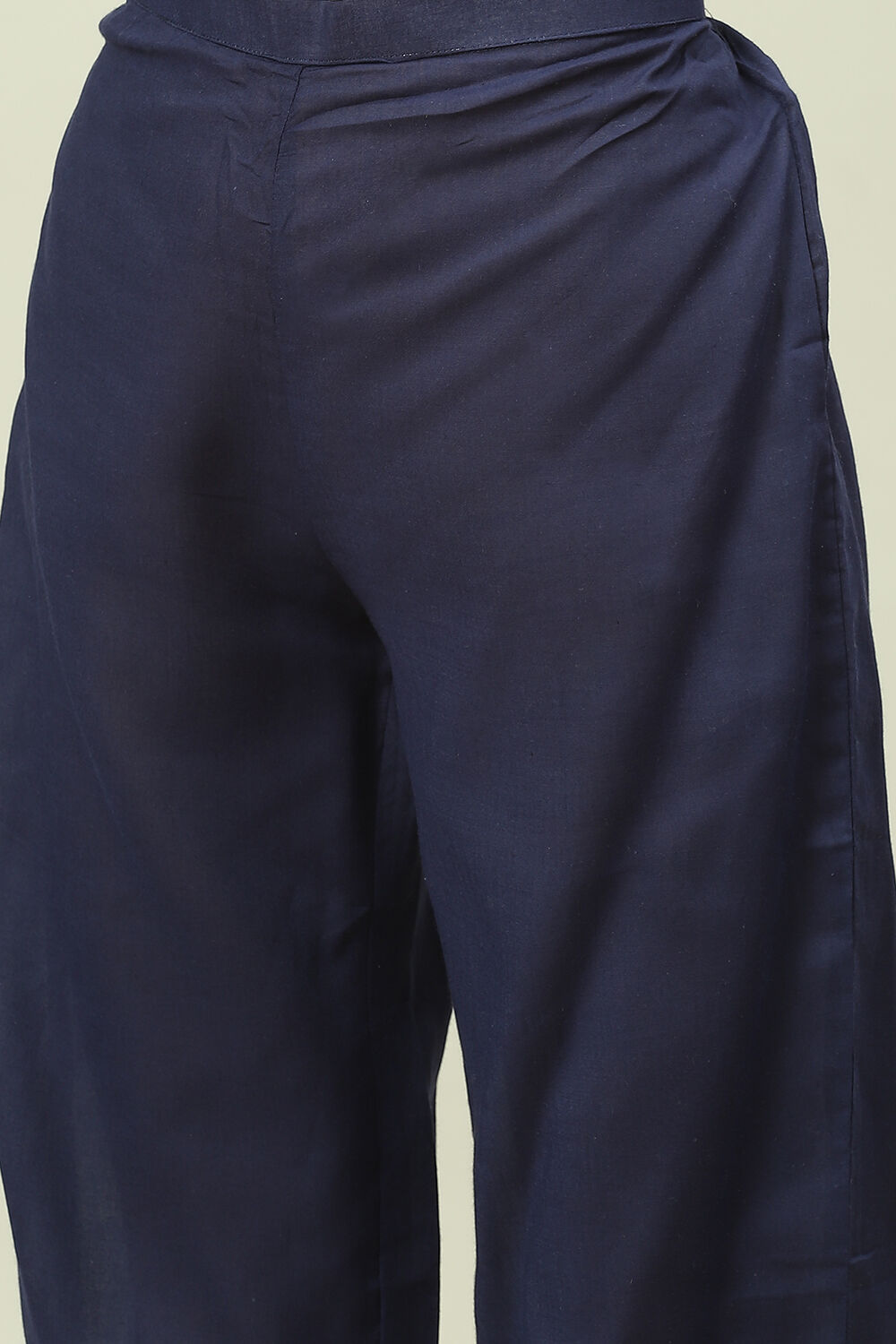 Blue Cotton Machine Embroidered Unstitched Suit Set image number 2
