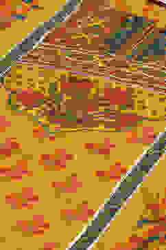 Mustard Cotton Straight Printed Kurta image number 1