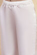 White Yarn Dyed Angrakha Anarkali Suit Set image number 2