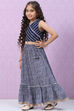 Blue Art Silk Lehenga Set image number 3