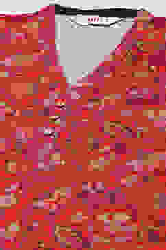 Hot Pink Spandex Blend Straight Printed 2 Piece Set image number 1