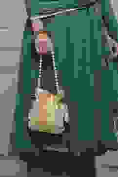 Peach Fabric Potli Bag image number 7