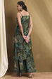 Rust Floral Printed Straight Suit Set image number 4