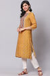 Mustard Straight Rayon Kurta image number 2