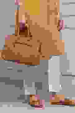 Brown PU Satchel image number 7