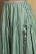 Sea Green Chanderi Silk Lehenga Set image number 2