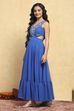 Electric Blue Polyester Dress image number 2